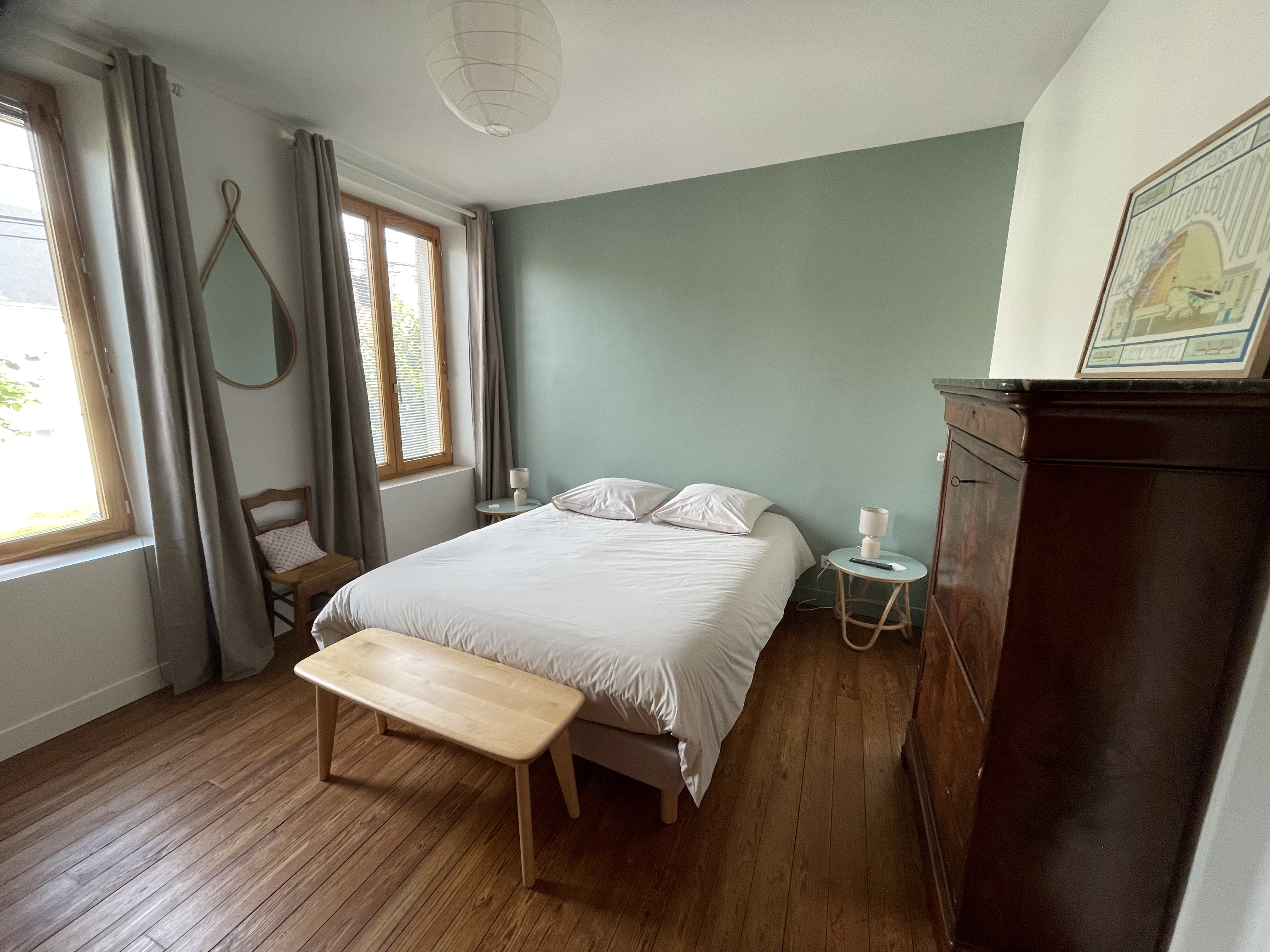 Photo of rows of school desk chairs in a classroom.